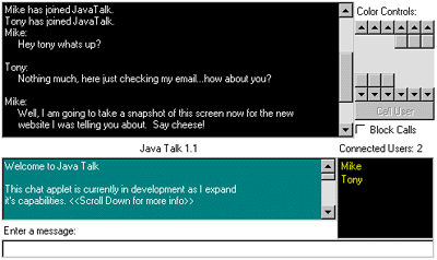 JavaTalk Screen shot